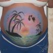Prenatal Belly Painting Sunset