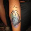 tropical scene on the calf