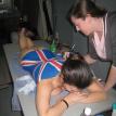 British Flag Body Painting