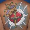 Heart back piece body painting