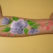 Flower body paint arm