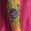 Rose tattoo inspired leg design