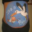 it's a girl belly painting