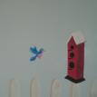 Picket Fence and Flowers Mural
